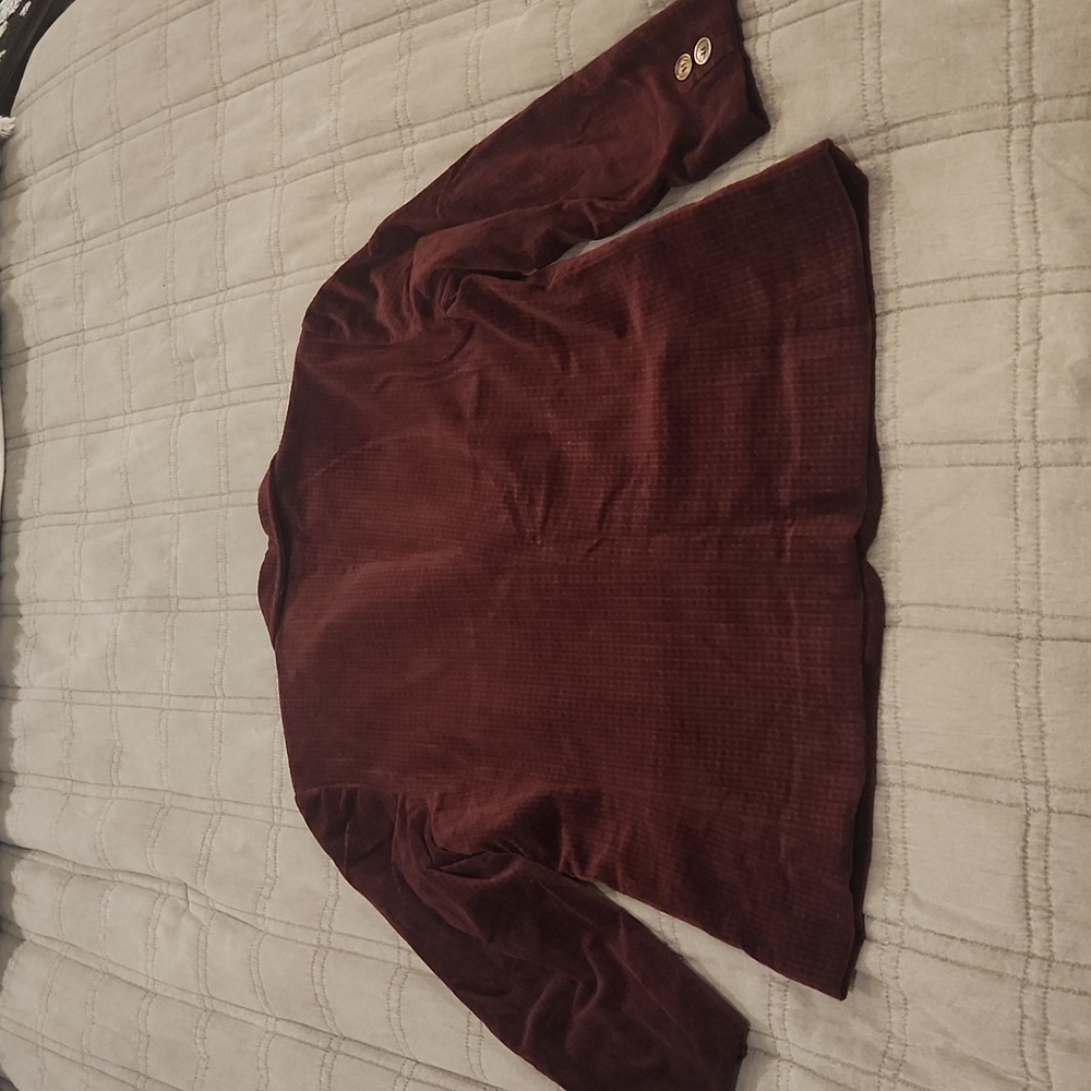 Stunning Celine Deep Burgundy Corduroy Blazer Size 42 - Picture 6 of 9